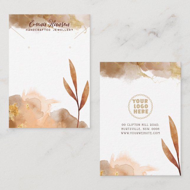 Anuncios de collares marrones Tarjeta de visualiza (Anverso / Reverso)