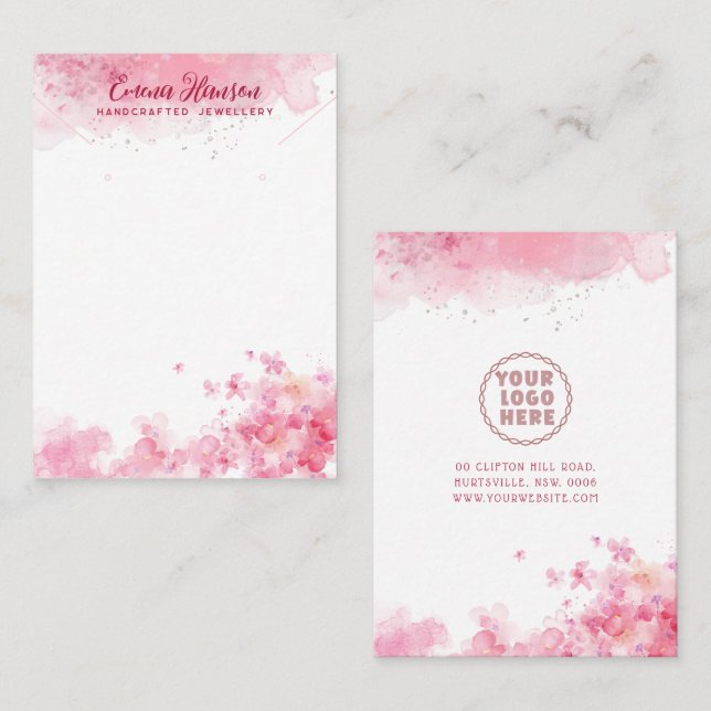 Anuncios de collares rosados Tarjeta de visualizac (Anverso / Reverso)