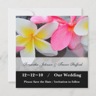 anuncios de Frangipani Wedding Save the Date