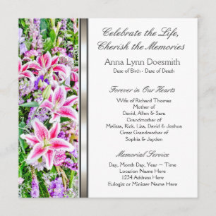 Anuncios de Funeral de Lirio Rosa