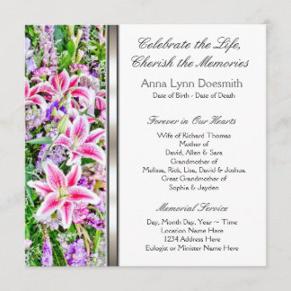 Anuncios de Funeral de Lirio Rosa