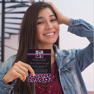 Anuncios de graduación con estampado de animal [Ro