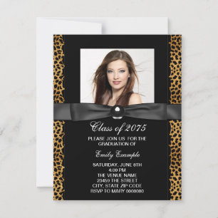Anuncios de graduación con foto de leopardo