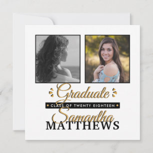 Anuncios de graduación fotográfica de tipografía d