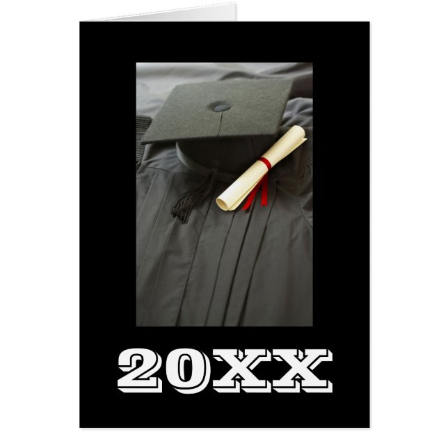 Anuncios de graduación fotográfica en blanco dentr (Frente)