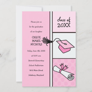 Anuncios de graduación para niños (para un chica)