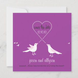 Anuncios de Guardar la Fecha con Lovebirds {Plum}