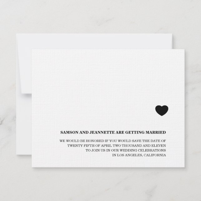 Anuncios de Heart Save the Date (Anverso)