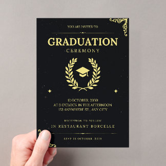 anuncios de invitaciones de graduación elegantes