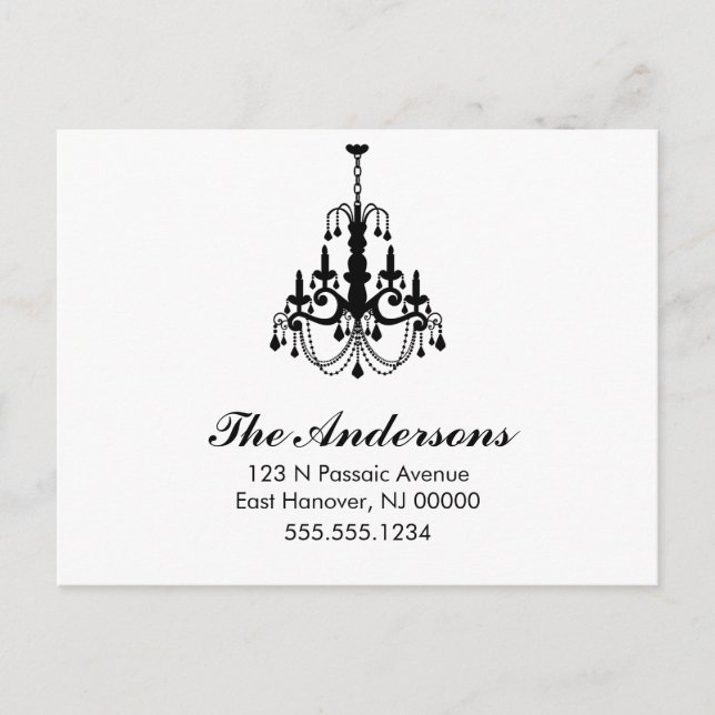 Anuncios de Movimiento de Candil de Negro y Blanco (Anverso)