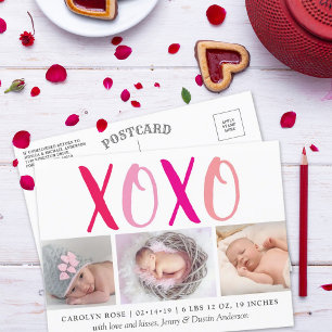 Anuncios de nacimiento con 3 fotos 'Abrazos y Beso