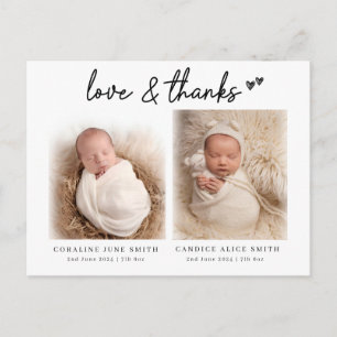 Anuncios de nacimiento de bebé gemelo fotos amor y