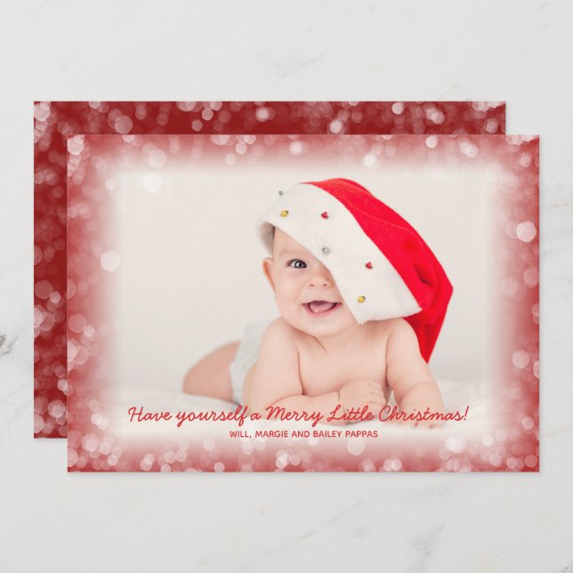 Anuncios de nacimiento de bebé por navidades (Anverso / Reverso)