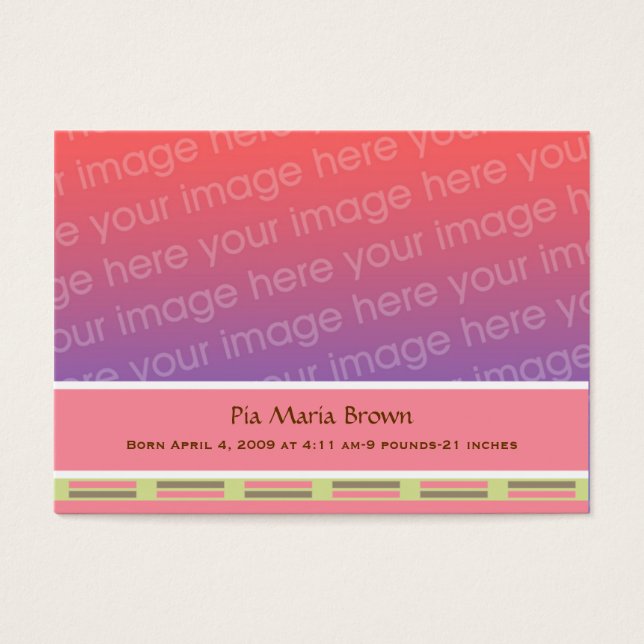 Anuncios de nacimiento de foto bebé (Frente)