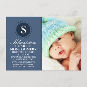 Anuncios de nacimiento de foto de entrega especial