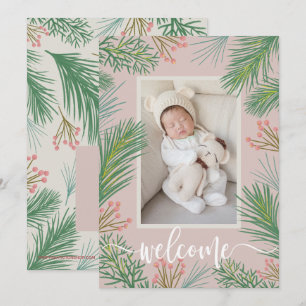 Anuncios de nacimiento de la foto de invierno