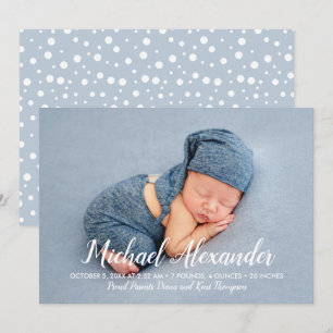 Anuncios de nacimiento de Sweet Baby Boy Photo