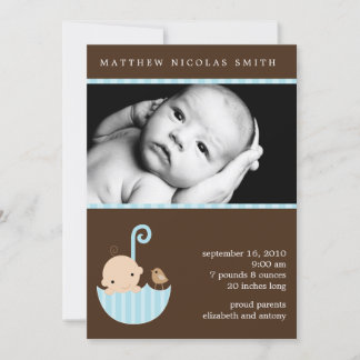 Anuncios de nacimiento de Sweet Baby Boy Photo
