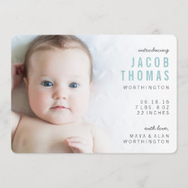 Anuncios de nacimiento de un niño fotográfico mode