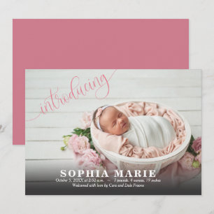 Anuncios de natalidad con foto de bebé en introduc
