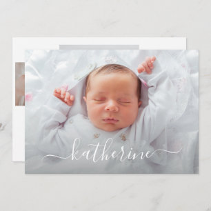 Anuncios de natalidad de bebé niña Collage de foto