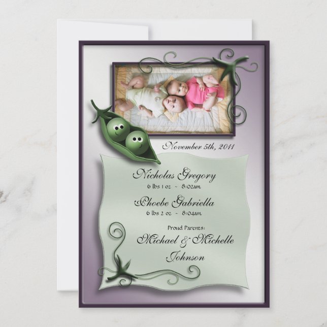 Anuncios de natalidad de dos putas en un gemelo de (Anverso)