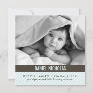 Anuncios de natalidad de Pinstripes infantiles mod