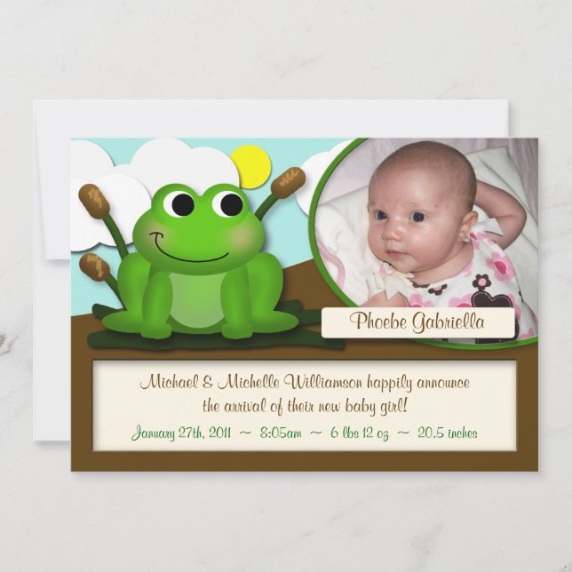 Anuncios de parto de niño o Chica espumoso (Anverso)