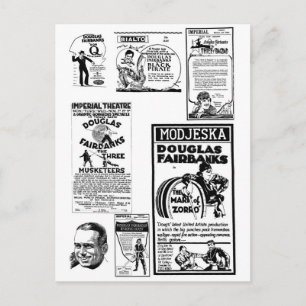 Anuncios de películas silenciosos de Douglas Fairb