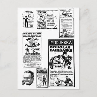 Anuncios de películas silenciosos de Douglas Fairb