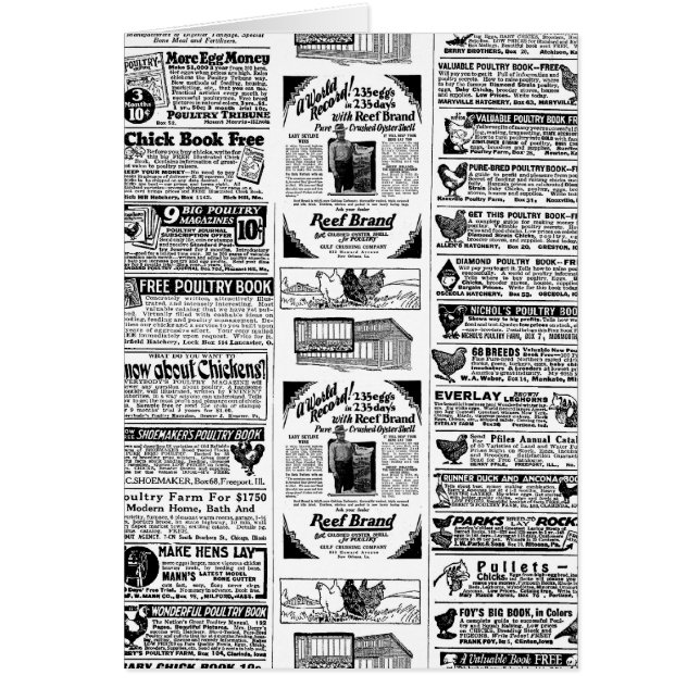 Anuncios de pollo de 1928 (Frente)