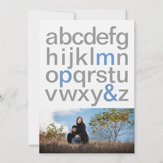 Anuncios de "Save the Date" con letras simples de  (Anverso)