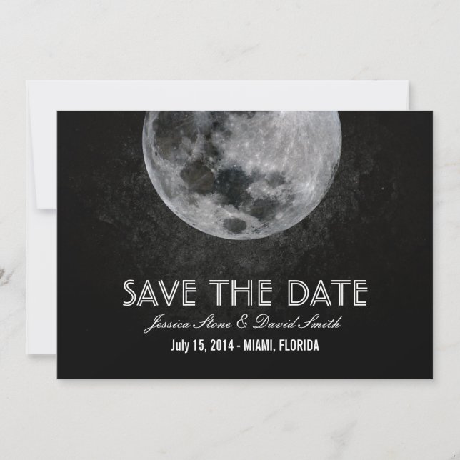 Anuncios de Save the Date de Luna Brillante (Anverso)