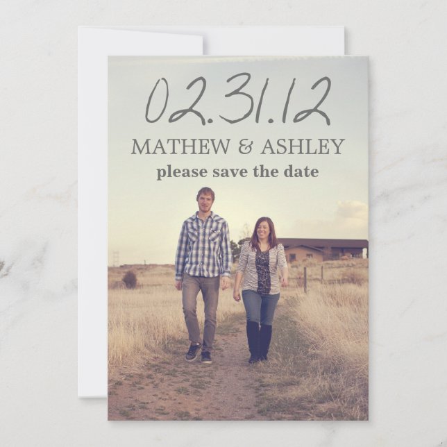 Anuncios de Sky Photo Design Text Save The Date (Anverso)