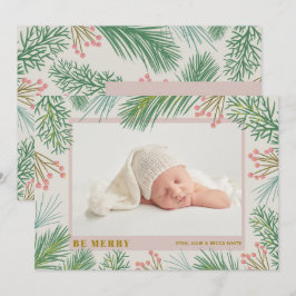 Anuncios del nacimiento de la foto de Be Merry Hol