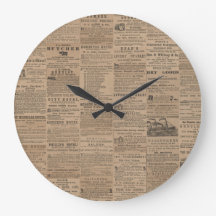 Anuncios del Pasado, NY 1856 Reloj de Pared