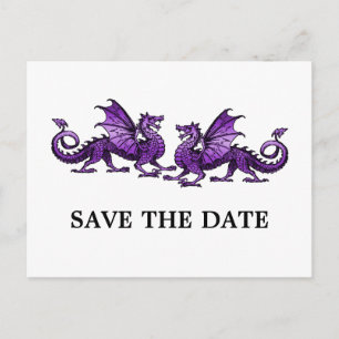 Anuncios Dragones Purple Elegant Guardar la postal de fecha