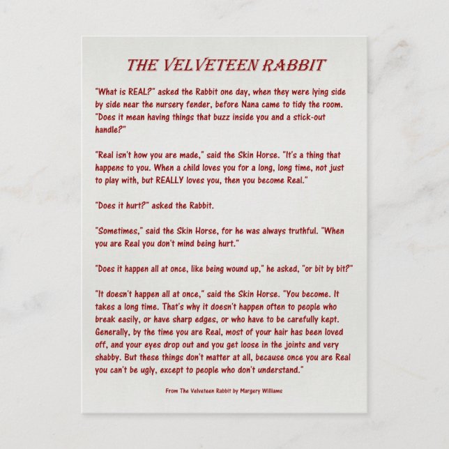 Anuncios ¿El conejo de la pana - cuál es real?  Postal (Anverso)