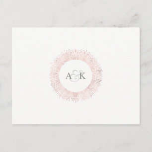 Anuncios Elegante monograma de oro rosa guardar la postal d