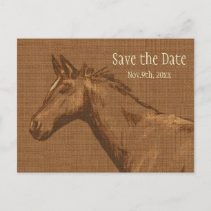 Anuncios Encantador caballo rústico salva la postal de la f