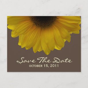 Anuncios Fall Wedding Sunflower Salva la postal de la fecha