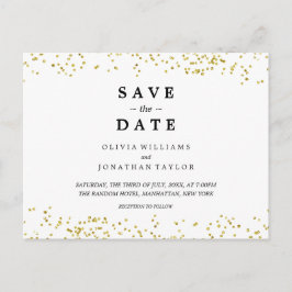 Anuncios Faux Gold Confetti | Guardar la postal de fecha