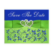 Floral azul, verde, corazón salvan la postal de fe