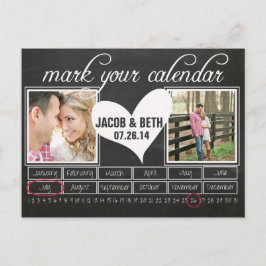 Anuncios Foto de Chalkboard Guardar postal de fecha calenda