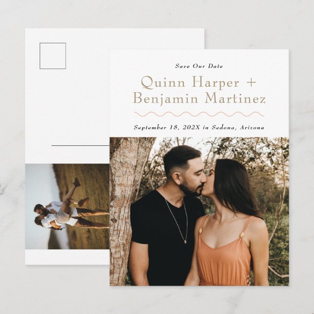 Anuncios Foto de moda Wave Guardar postal de fecha (Anverso / Reverso)