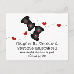 Anuncios Geeky Gamers Guardar la postal de fecha, oscuro