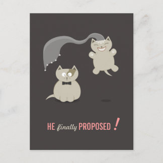 Anuncios Graciosos gatos Personalizados Guardar postal de f