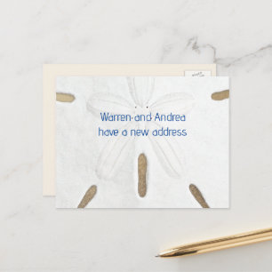 Anuncios Gran postal de dólar de arena mudándose a la playa