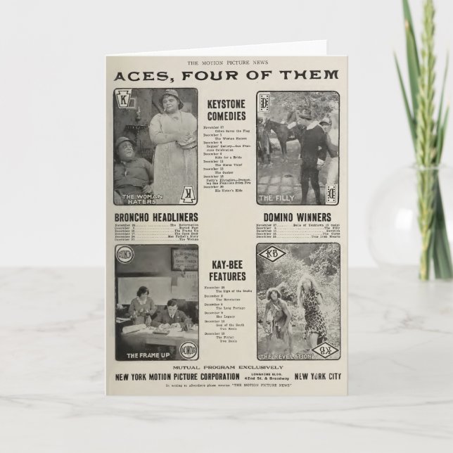 Anuncios grasos 1913 del expositor de la película (Anverso)