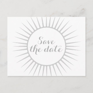 Anuncios Gris Deco Retro Guardar postal de fecha